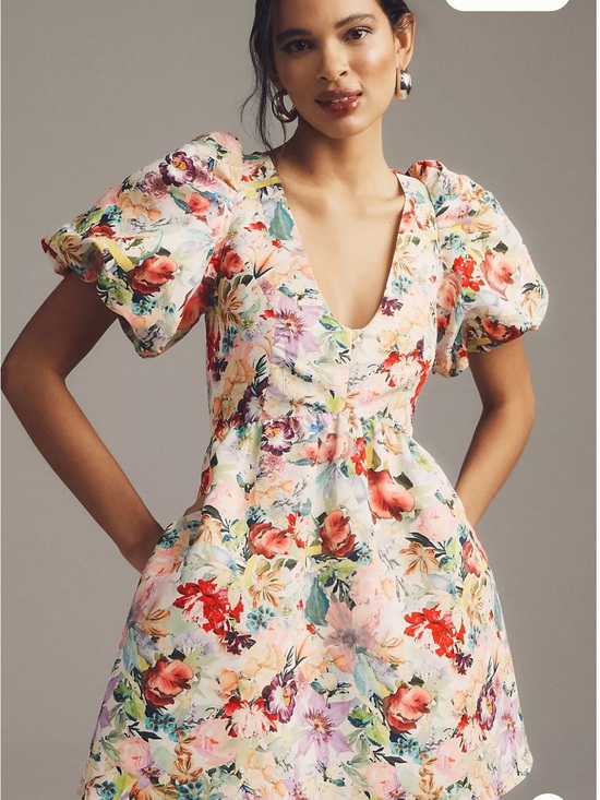 Sachin + Babi Dresses & Skirts - Sachin + Babi White Dress with Pink Rose Floral Detail